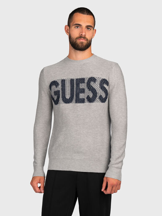 Sweater with contrast inscription
