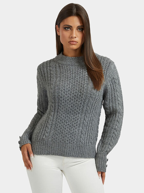 SUZANNE black sweater with lurex threads - 1