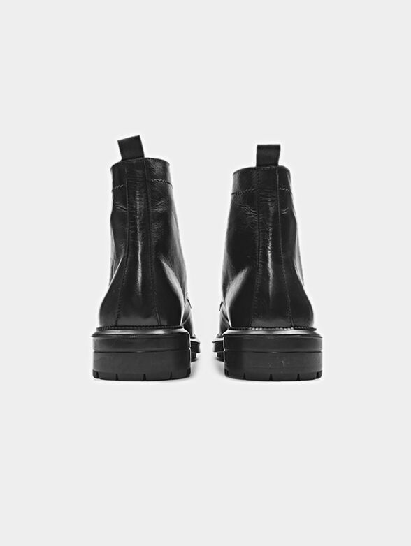 Genuine leather combat boots - 4