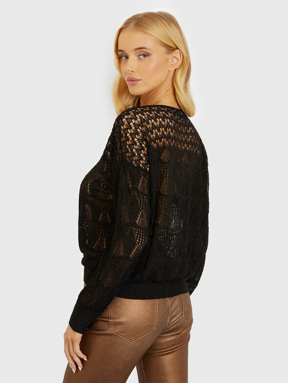CLARISSA black sweater with lurex threads - 3