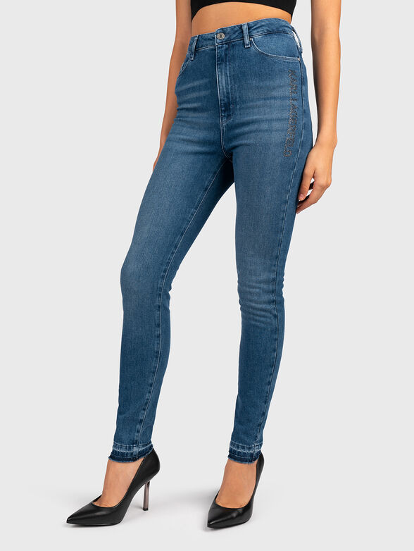 Skinny jeans with rhinestone detail - 1
