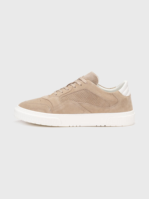 Suede sports shoes with logo - 3