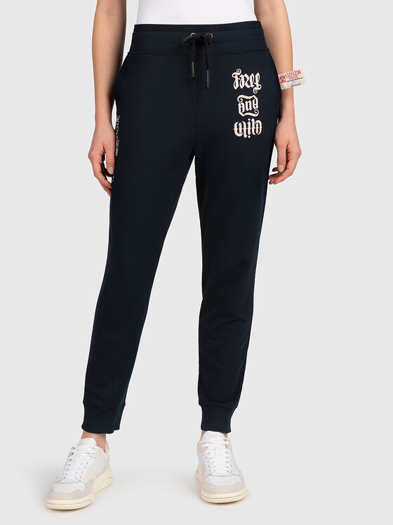 JL005 high-waisted sports trousers with print - 1