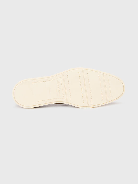 Suede beige loafers - 5