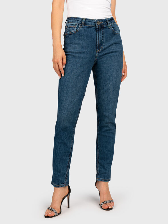 Crystal embellished jeans - 1