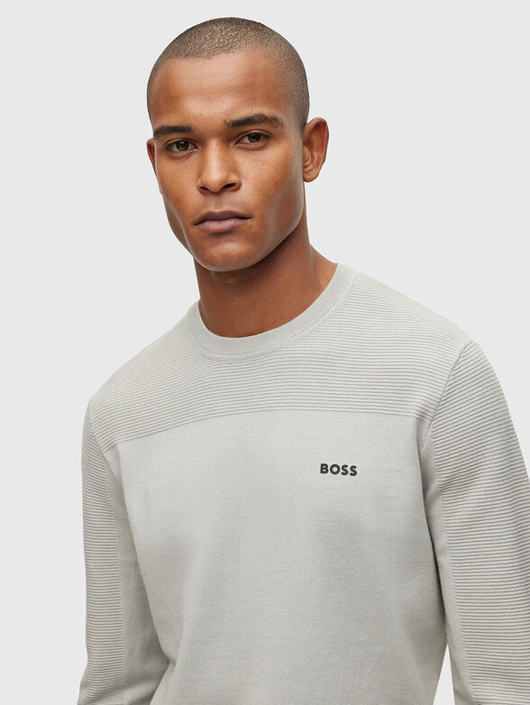 black sweater with contrast logo - 4