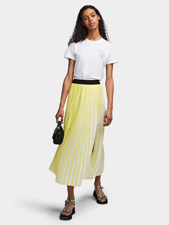 Pleated skirt in yellow - 1