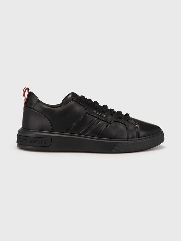 NEW-MAXIM black leather sport shoes - 1