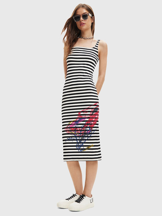 CARPARK striped midi dress - 1