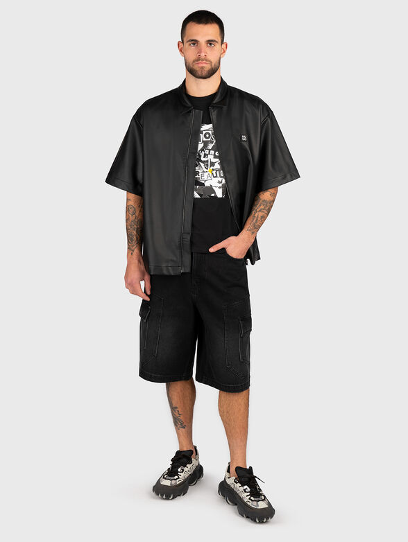 Cotton T-shirt with print  - 1