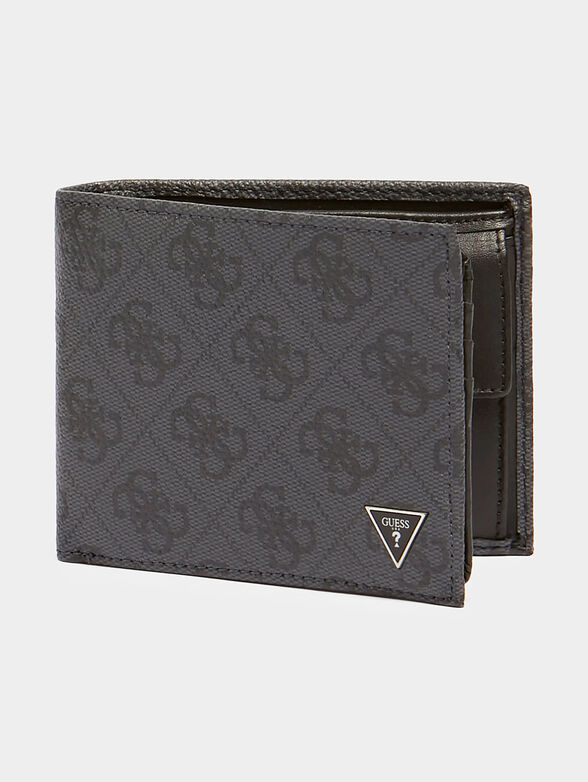 VEZZOLA black wallet with 4G logo print - 1