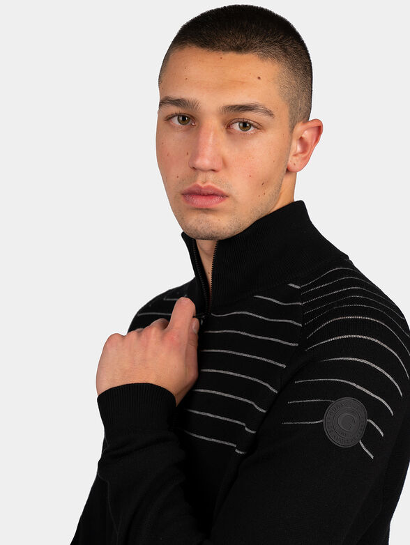 KEGAN Sweater with zip and logo accent - 2