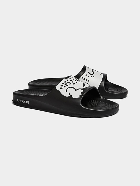 CROCO 2.00721 balck slippers with logo - 1