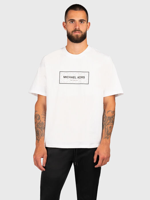 White T-shirt with contrast detail 