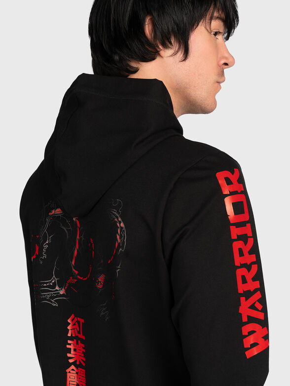 H011 hooded sweatshirt with print - 4