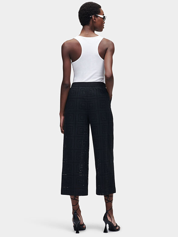 Wide leg trousers with embroidery - 2