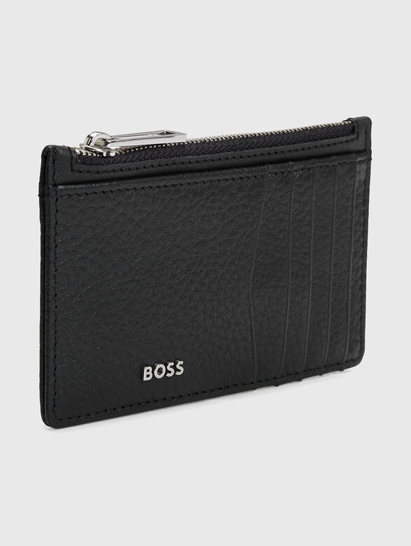 Leather cardholder with logo - 2