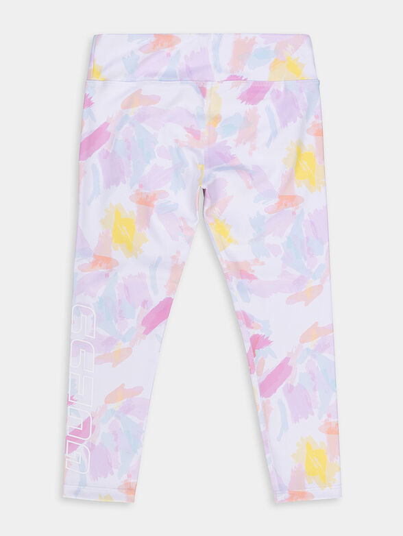 Leggings with multicolor print and logo branding - 2