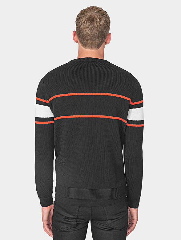 Black sweater with contrasting logo - 2