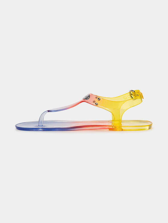 Multicolor rubber sandals - 4