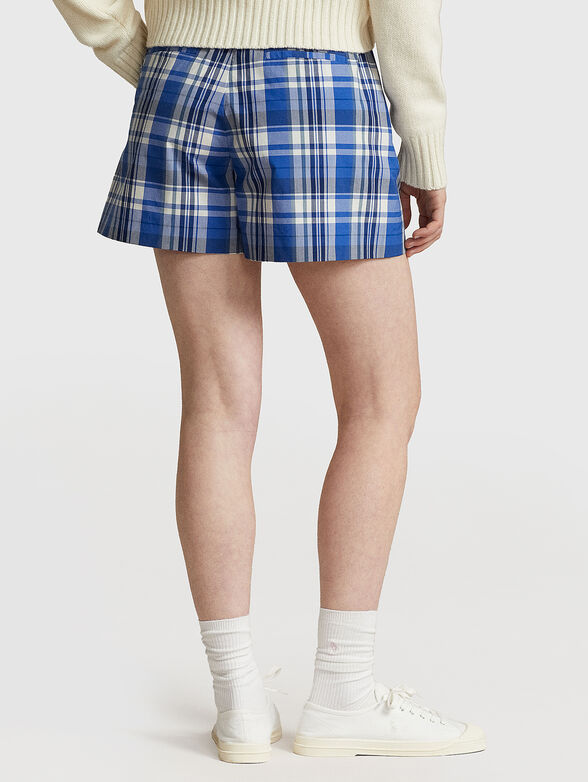 Cotton shorts with plaid print - 1