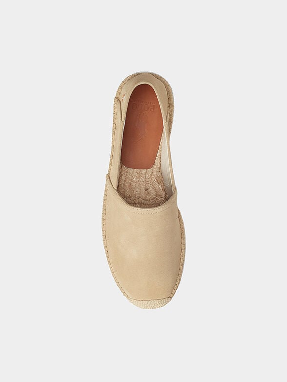 CEVIO suede espadrilles in beige - 4