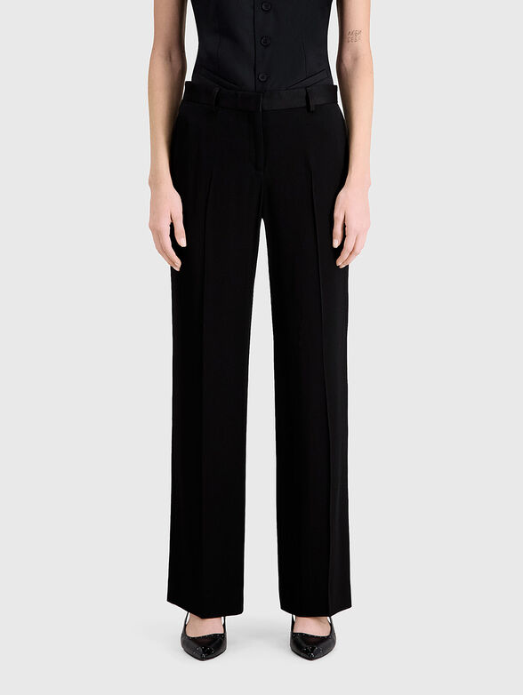 Pimtuck black pants - 0