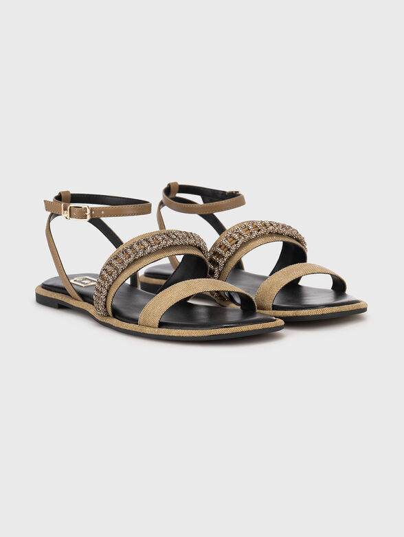 IRENE applied rhinestones sandals - 1