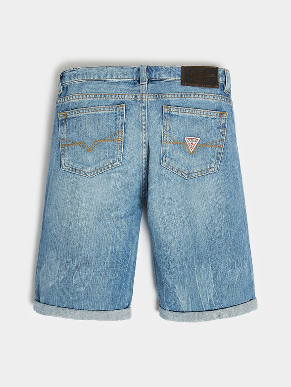 Light blue denim shorts - 2
