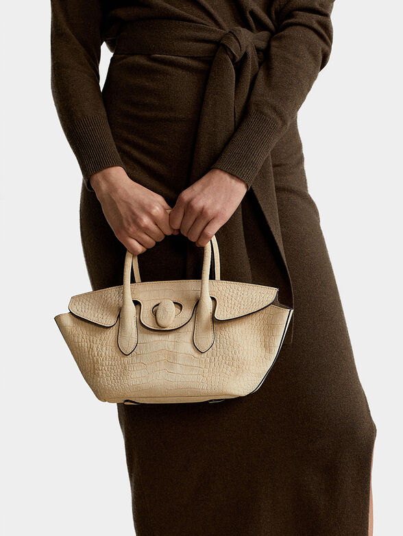 Leather bag with croco print - 2