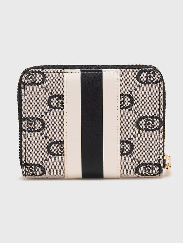 Wallet with monogram print in black - 2