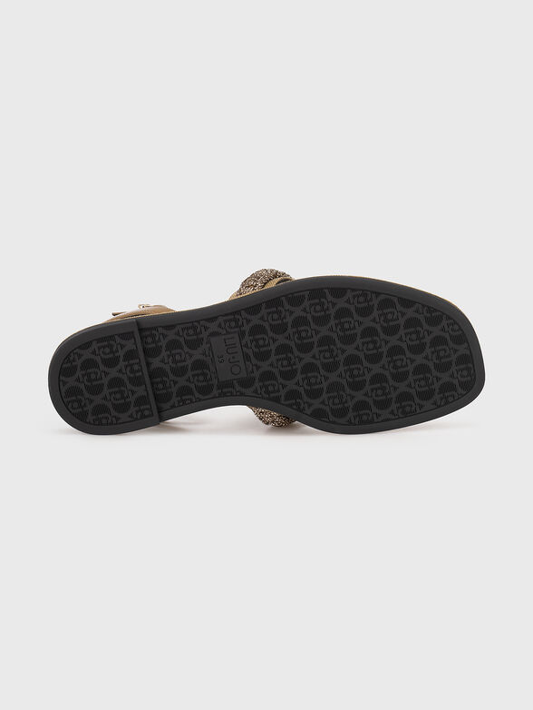 IRENE applied rhinestones sandals - 4