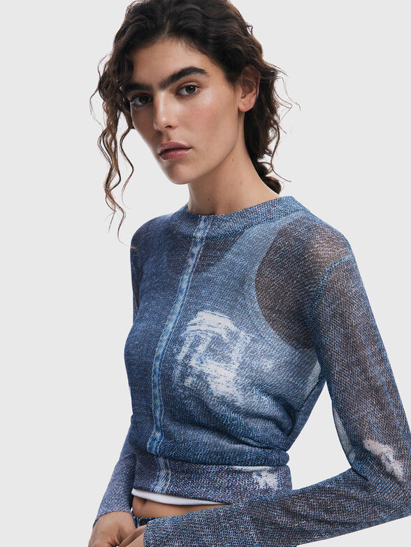 Sweater with sheer effect - 4
