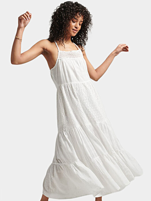 Black maxi dress with embroidery