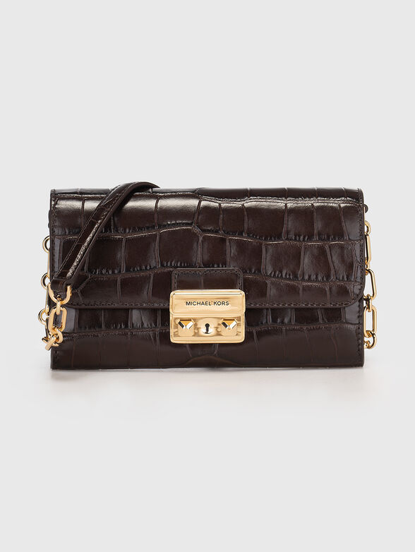 Black leather crossbody bag - 1