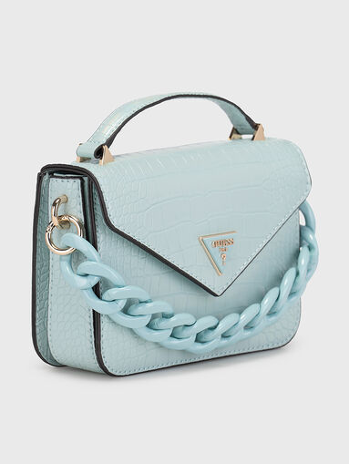 CORINA blue bag with croc texture - 4
