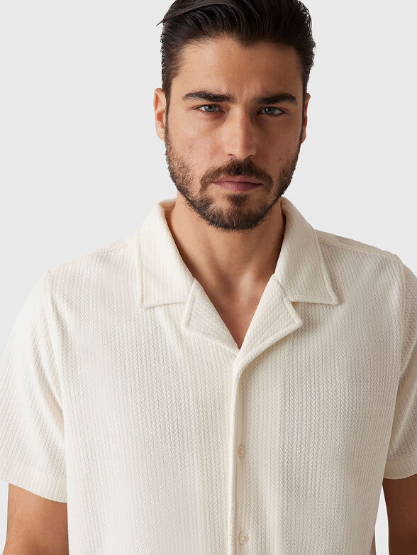 Textured short sleeve shirt  - 3