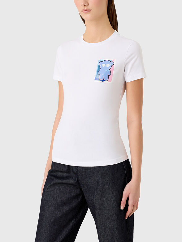 T-shirt with oval neckline  - 0