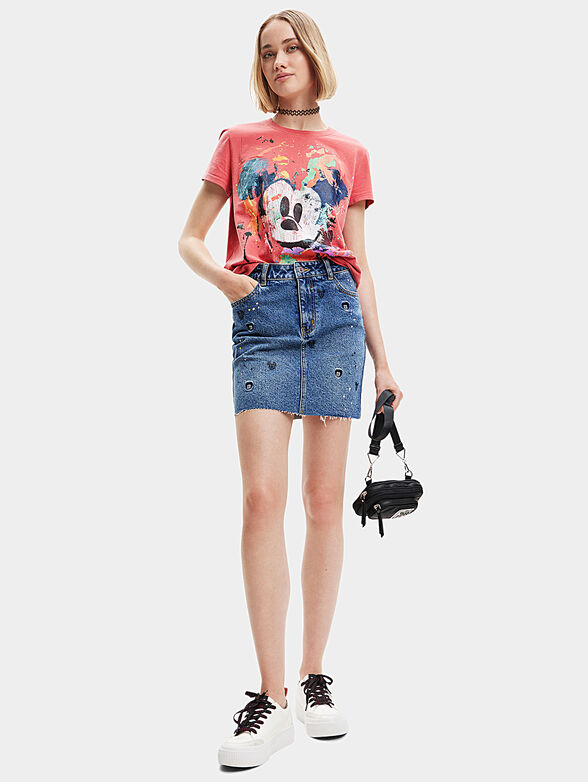 Skirt with Mickey Mouse embroidery - 4