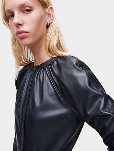 Faux leather dress  - 4