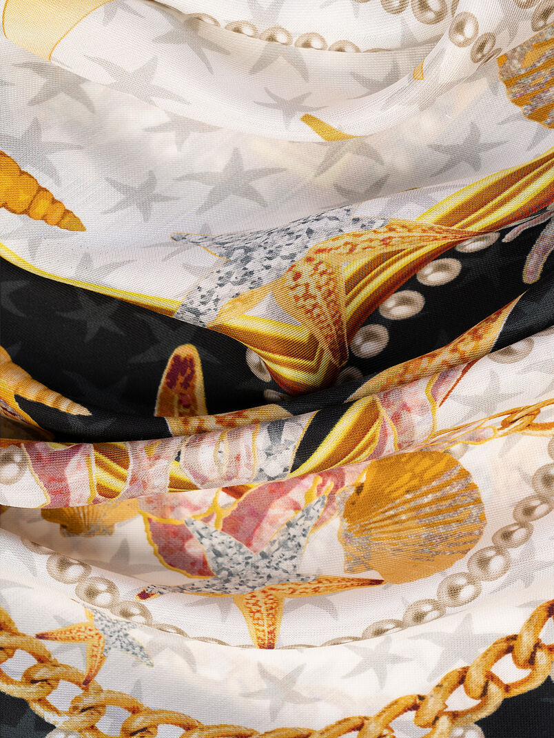 Printed foulard with marine details - 3