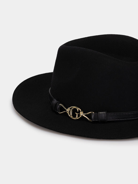 Wool Fedora hat with logo accent - 4