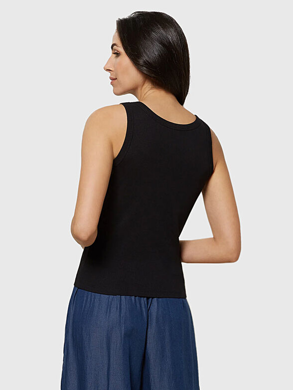 COLOR RIB top in black color - 2