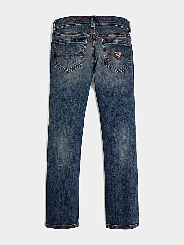 Cotton denim pants with logo - 2