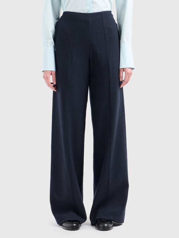Straight high-waisted trousers - 0