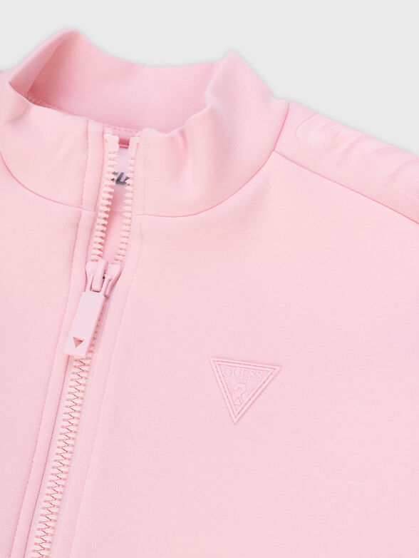 Cotton blend sweatshirt in pink  - 3