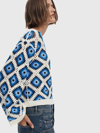 Knitted sweater with wide sleeves - 3