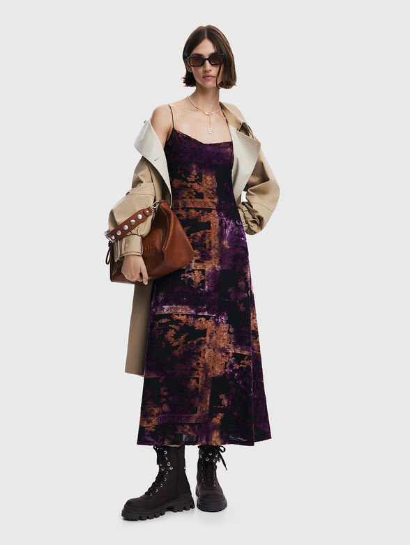 Dress with print and thin straps - 5