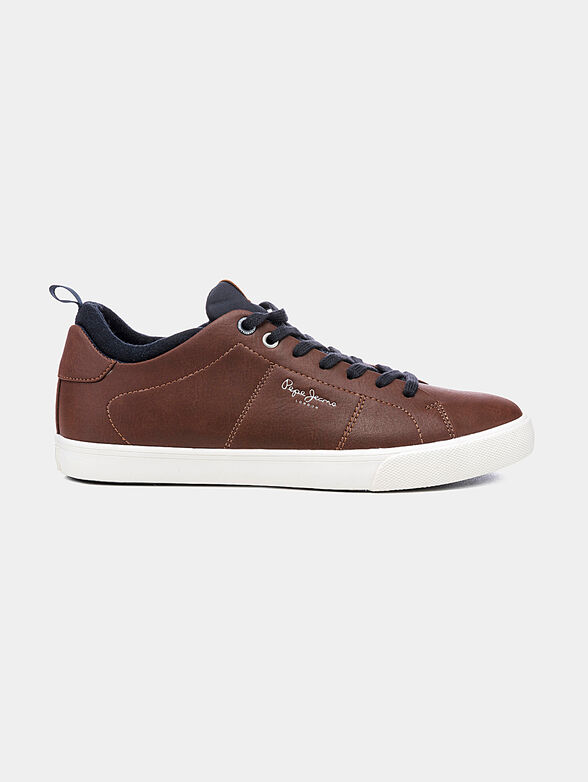 MARTON Black sneakers with logo inscription - 1