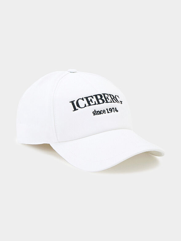 Pink hat with visor and logo embroidery - 0